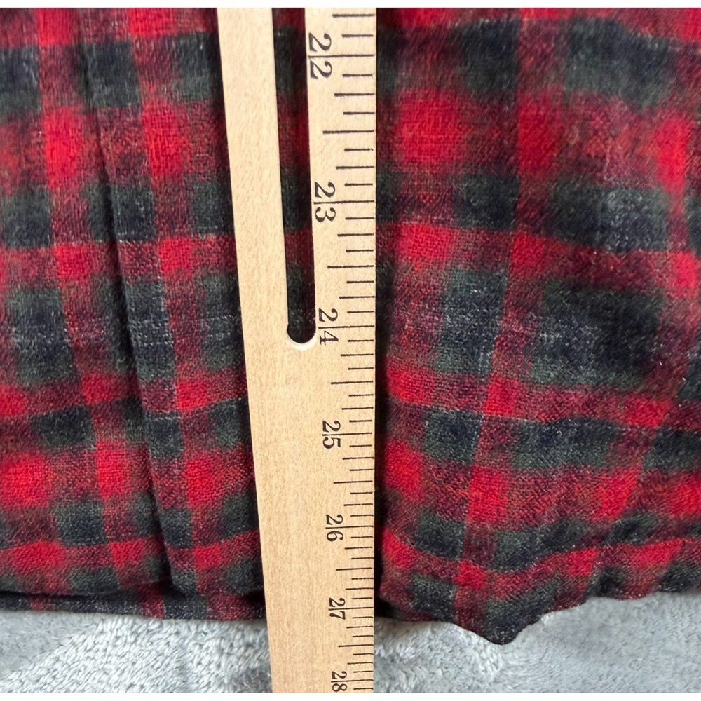 Vtg Pendleton Red Black Plaid Wool Shirt Jacket USA Mens M Lumberjack - Picture 3 of 6